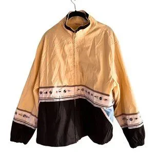 Alia Jackets Coats Alia Sport Vintage Embroidered Zip Front Windbreaker Spring Jacket Size 6 Poshmark